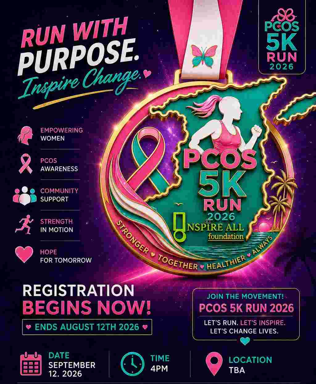 Inspire All Foundation PCOS 5K Annual Run 2026