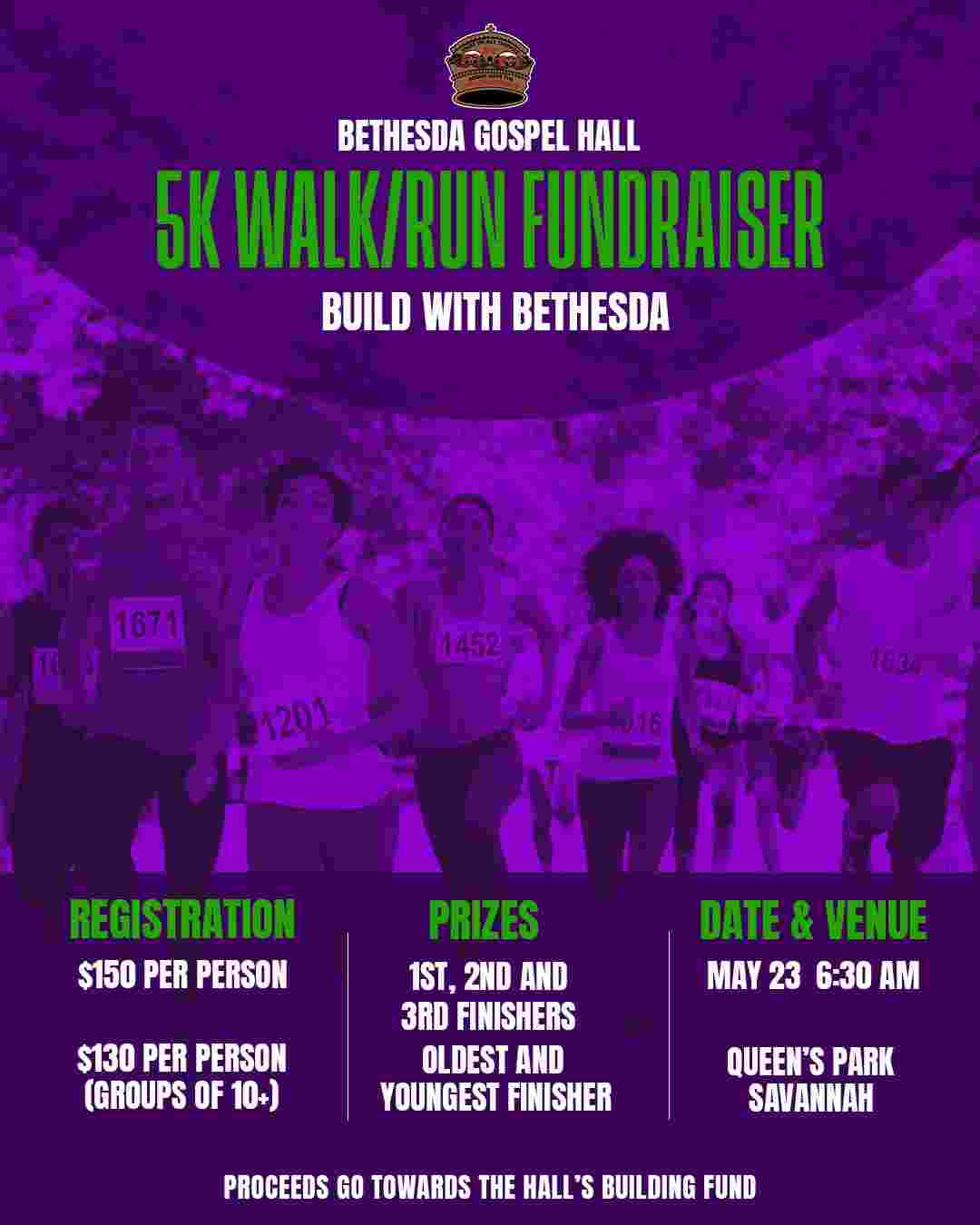 Bethesda Gospel Hall 5K Run/Walk and Fundraiser