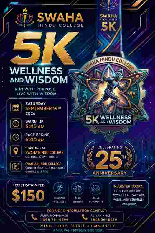 Swaha Hindu College Wellness and Wisdom 5K