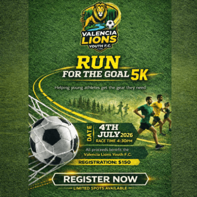 Valencia Lions Youth F.C Run For The Goal 5K