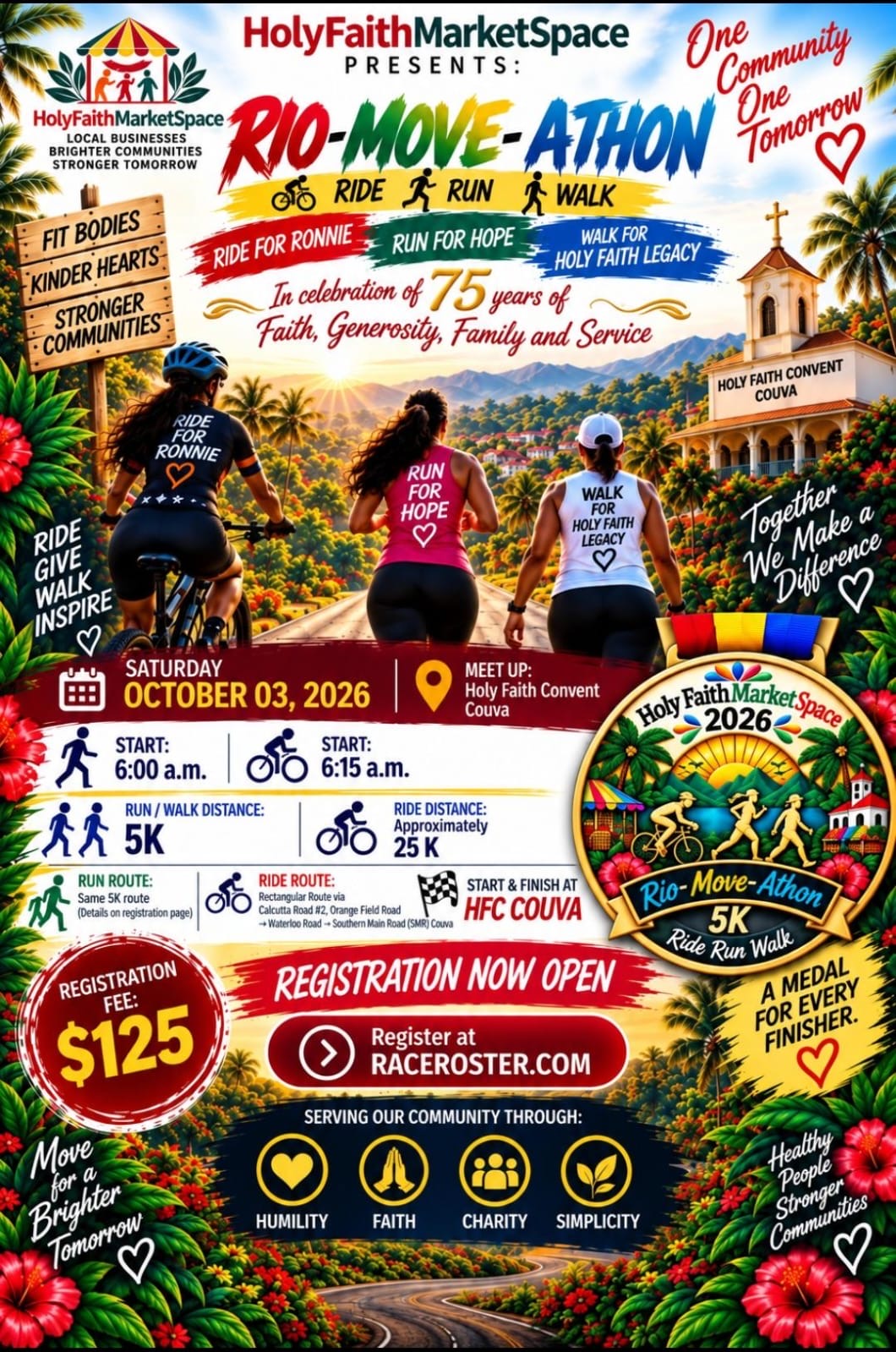 Holy Faith MarketSpace: Rio Move-A-Thon Ride Run Walk