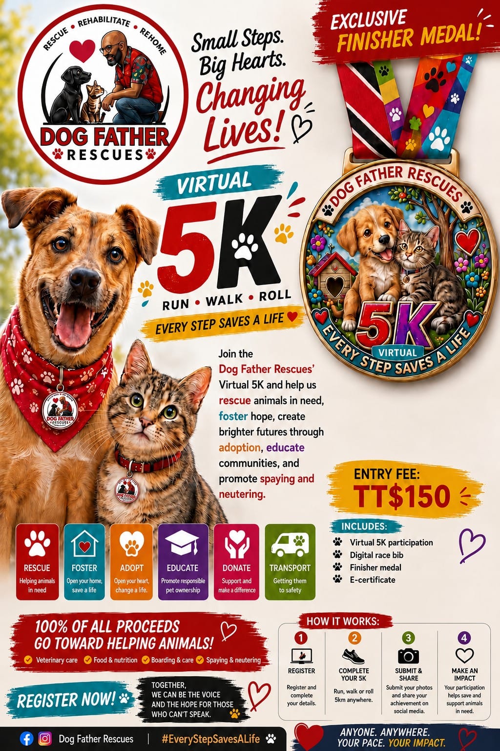 Dog Father Rescues Virtual 5k