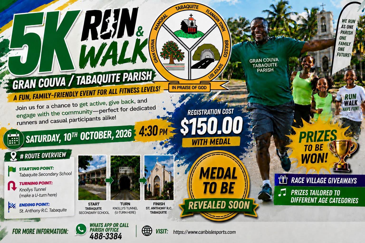 Gran Couva/ Tabaquite Parish 5K Run/Walk
